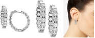 Macy's Diamond In & Out Hoop Earrings (3-1/4 ct. t.w.) in 14k White Gold